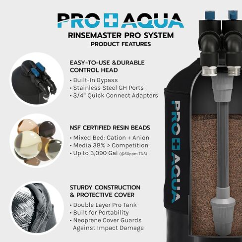 نظام PRO+AQUA المحمول بدون بقع بسعة 1,545 جالون لغسيل السيارات والمركبات الترفيهية، تفاصيل السيارات، شطف نظيف عالي السعة لجميع المركبات والمقطورات والدراجات النارية والقوارب واليخوت in Kuwait