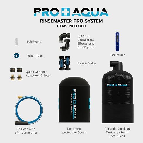 نظام PRO+AQUA المحمول بدون بقع بسعة 1,545 جالون لغسيل السيارات والمركبات الترفيهية، تفاصيل السيارات، شطف نظيف عالي السعة لجميع المركبات والمقطورات والدراجات النارية والقوارب واليخوت in Kuwait