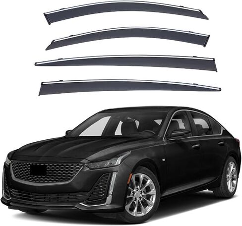 أقنعة النوافذ لـ Cadillac CT5 2019-2025 Diplectors إضافية تتنفيث من حماية الطقس في الظل ، وينكببرات النافذة على ضوضاء الرياح in Saudi Arabia