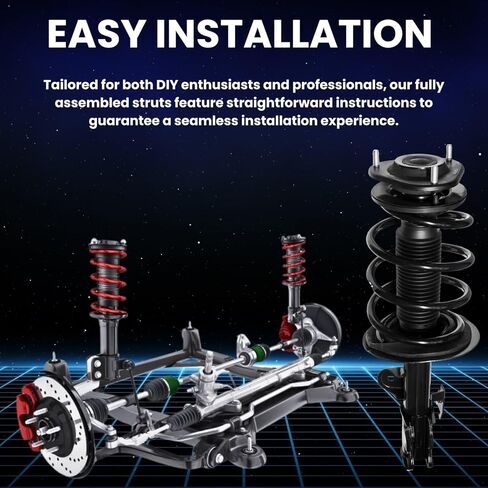 Front Rear Air Suspension to Complete Strut w/Coil Spring Shock Conversion Kit Replacement for Audi A8 D3（4E）2002 2003 2004 2005 2006 2007 2008 2009 2010 Driver and Passenger Side - Brhaspatip in Saudi Arabia