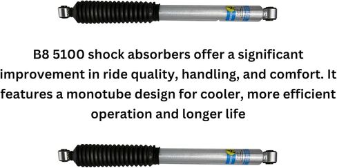 Bilstein 5100 Series Pair of Rear Shocks fits 1994 2002 Dodge Ram 2500 3500 4WD with 0-1" lift | Includes TrendsAuto Decal | 24-185783 in Saudi Arabia