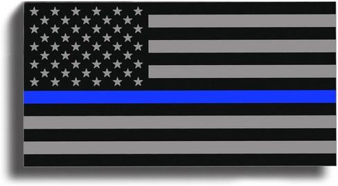 Blue LINE American Flag Subdued Sticker Decal Lives Matter - Support Police USA Merica in Saudi Arabia