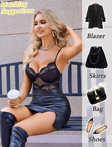 Avidlove Sexy Lingerie for Women Lace Bodysuit V Neck Cut Out Babydoll One Piece Lingerie Teddy in Saudi Arabia