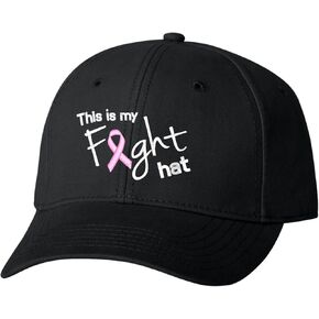 Go All Out This is My Fight Hat Breast Cancer Ribbon Dad Deluxe Trucker Flatbill Baseball Structured Embroidered Hat in Saudi Arabia