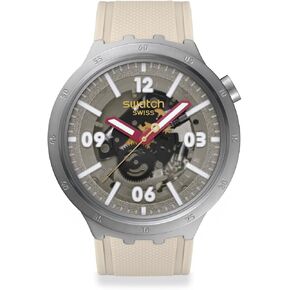 Swatch Unisex Casual Watch Beige Stainless Steel Quartz Confident Moment in Saudi Arabia