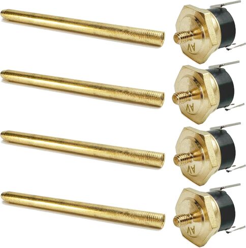 Electric Fan Push-in Radiator Fin Brass Probe Thermostat Temperature Switch Sensor Kit (2-Pack, 160'F On - 145'F Off) in Kuwait