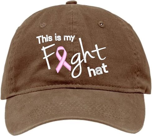 Go All Out This is My Fight Hat Breast Cancer Ribbon Dad Deluxe Trucker Flatbill Baseball Structured Embroidered Hat in Saudi Arabia