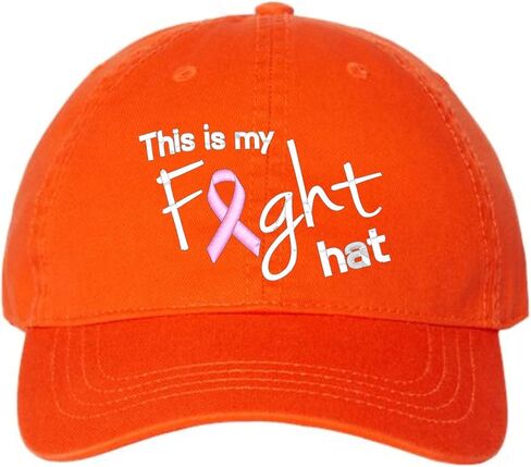 Go All Out This is My Fight Hat Breast Cancer Ribbon Dad Deluxe Trucker Flatbill Baseball Structured Embroidered Hat in Saudi Arabia