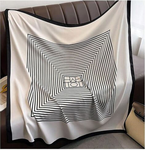 Milumia Women's Striped Print Square Hair Scarf Vintage Bandana Head Kerchief in Saudi Arabia