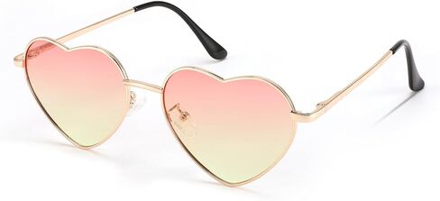 FEISEDY Polarized Heart Sunglasses Women Men Metal Frame Cute Lovely Glasses UV400 Protection B2375 in Saudi Arabia