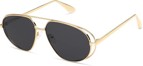 Vanlinker Retro Aviatiator Sunglasses for Women Men Classic Trendy Driving Grasses Designer Metal Frame VL9837 in Kuwait