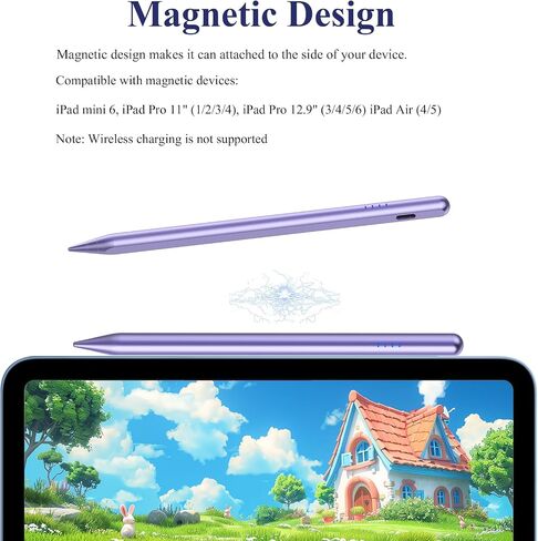 القلم القلم لـ IPAD 9 و 10th Generation 2018-2025 مع رفض النخيل ، وحساسية الميل ، وبدلة القلم الرصاص الرقمي اللوحي مع Apple iPad 6/7/8/10 ، Pro 11 "/12.9"/M4 ، AIR 3/4/5th/M2/M3 ، MINI 5/6th - Pink - Pink - in Kuwait