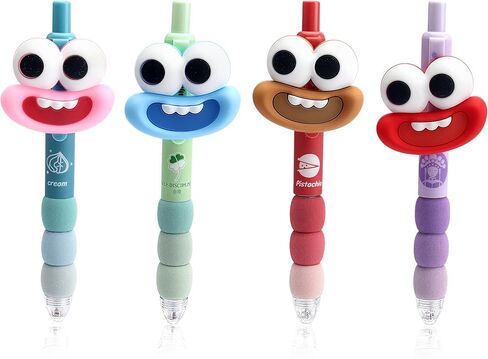PLwelth Multicolor Ballpoint Pen 0.5mm Cute Cartoon Panda Ballpoint Pen 10-in-1 Colored Retractable Animal Ballpoint Pens for Office Supplies Back to School Gifts for Her Him Assorted Ink(4-Count) in Saudi Arabia