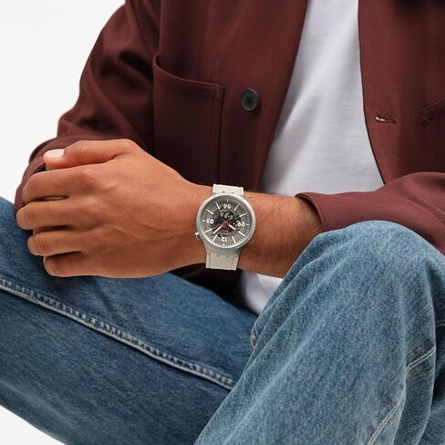 Swatch Unisex Casual Watch Beige Stainless Steel Quartz Confident Moment in Saudi Arabia