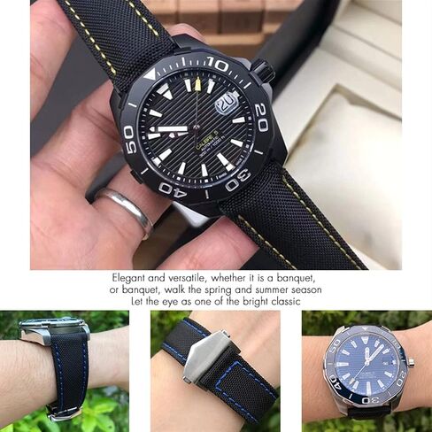 -20 مم 22 ملم للعلامة Heuer Carrera Aquaracer Watch Bracelets Canvas Nylon Leather Wath in Kuwait