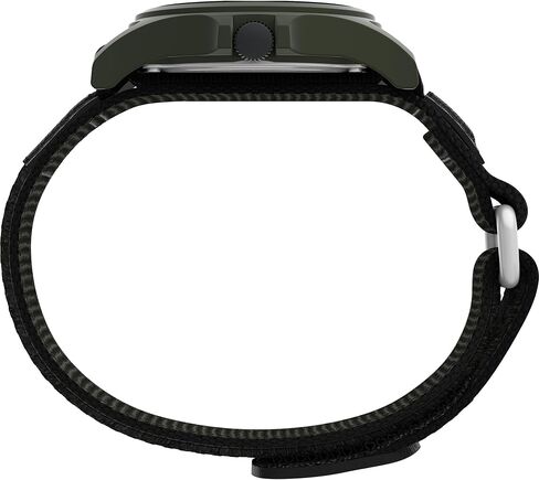 Timex Men's Expedition Acadia 40mm Watch - Black Fastwrap Cream Dial Green Case in Saudi Arabia