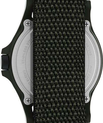 Timex Men's Expedition Acadia 40mm Watch - Black Fastwrap Cream Dial Green Case in Saudi Arabia