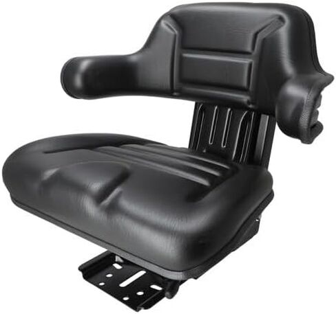 Grammer Style Vinyl Black Seat Assembly - Fits Massey Ferguson 165/135/50 ، John Deere 2030/2040 ، Ford 2600/4000/4600/6610/7610/2000/3600/4110/5610 ، Fiat ، Kubota ، Massey Harris in Kuwait
