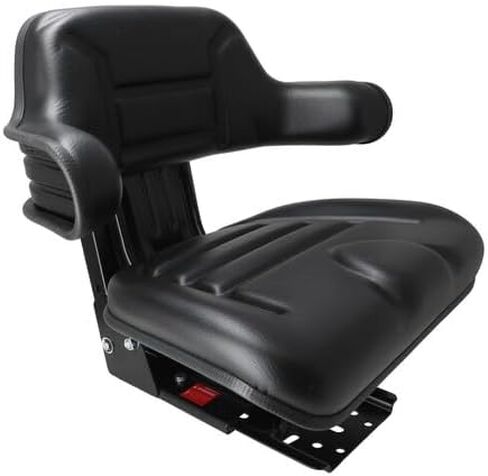 Grammer Style Vinyl Black Seat Assembly - Fits Massey Ferguson 165/135/50 ، John Deere 2030/2040 ، Ford 2600/4000/4600/6610/7610/2000/3600/4110/5610 ، Fiat ، Kubota ، Massey Harris in Kuwait
