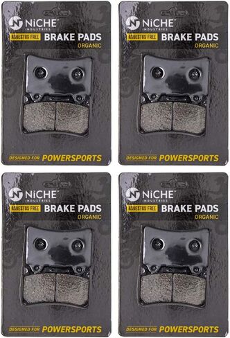 NICHE Brake Pad Set for Yamaha Royal Star Road FZR1000 FZR400S 4NK-W0046-00 Front Rear Organic 2 Pack in Saudi Arabia
