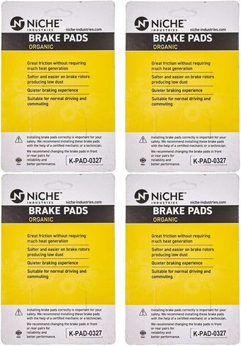 NICHE Brake Pad Set for Yamaha Royal Star Road FZR1000 FZR400S 4NK-W0046-00 Front Rear Organic 2 Pack in Saudi Arabia