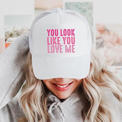 تبدو وكأنك تحبني Trucker Hat Country Song كلمات الكبار الكلاسيكية 5 لوحة Mesh Snapback in Saudi Arabia