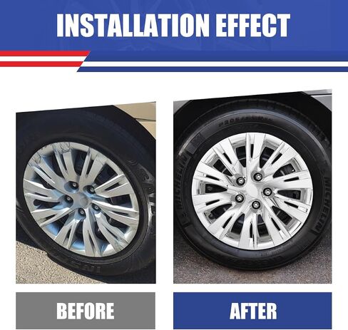 WolfX 16 Inch Hubcaps Set of 4 Wheel Rim Cover for Toyota Camry 2012-2014 (Included for Hybrid) (Only Fit for Steel Hub) PP Material Wheel Rim Hub Cap Replacement, Lacquer in Kuwait