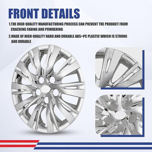 WolfX 16 Inch Hubcaps Set of 4 Wheel Rim Cover for Toyota Camry 2012-2014 (Included for Hybrid) (Only Fit for Steel Hub) PP Material Wheel Rim Hub Cap Replacement, Lacquer in Kuwait