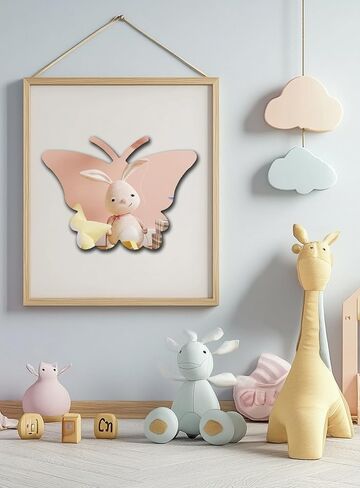 Whale Acrylic Mirror Non-Glass Shatterproof Mirror Lovely Animal Unbreakable Wall Mirror Decorative Frameless Mirrors for Home Room Decoration Gift for Kids Women Men in Kuwait