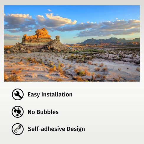 Aquarium Background, Reptile Tank Background, Desert Terrarium Background Vinyl 27.6 x 11.8 inches in Saudi Arabia