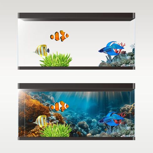 Aquarium Background, Reptile Tank Background, Desert Terrarium Background Vinyl 27.6 x 11.8 inches in Saudi Arabia
