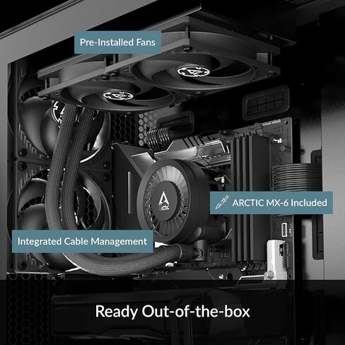 ARCTIC Liquid Freezer III Pro 280 - AIO CPU Cooler, 2 x 140 mm Water Cooling, 38 mm Radiator, PWM Pump, VRM Fan, AMD AM5/AM4, Intel LGA1851/1770 Contact Frame - Black in Saudi Arabia