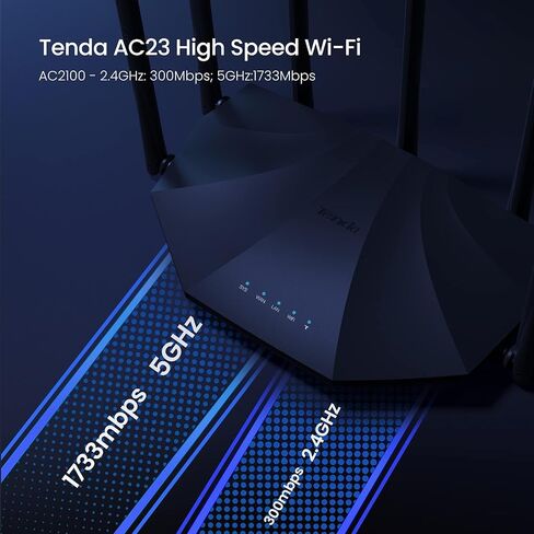 Tenda BE3600 Wi-Fi 7 Router-جهاز توجيه Gigabit المزدوج للإنترنت اللاسلكي ، منافذ 3x1g ، VPN ، MLO ، NFC ، الإعداد السهل ، التحكم الوالدي ، وضع نقطة الوصول ، WiFi العمودي (RE3L) in Kuwait