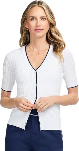 IZOD Women's Short Sleeve Cardigan Sweater in Saudi Arabia