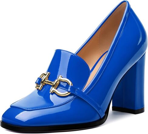 Women's Chunky Heel Square Toe Pumps, Heel High Loafers for Women, Office Commuter Party Prom Single Shoes in Saudi Arabia