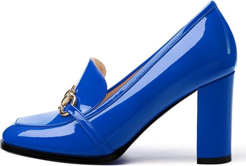 Women's Chunky Heel Square Toe Pumps, Heel High Loafers for Women, Office Commuter Party Prom Single Shoes in Saudi Arabia