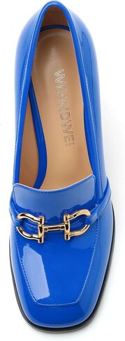 Women's Chunky Heel Square Toe Pumps, Heel High Loafers for Women, Office Commuter Party Prom Single Shoes in Saudi Arabia