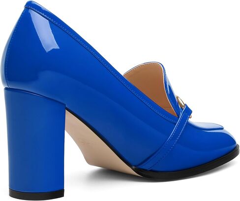 Women's Chunky Heel Square Toe Pumps, Heel High Loafers for Women, Office Commuter Party Prom Single Shoes in Saudi Arabia