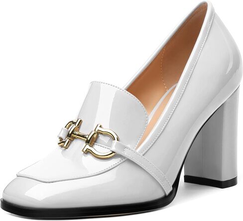 Women's Chunky Heel Square Toe Pumps, Heel High Loafers for Women, Office Commuter Party Prom Single Shoes in Kuwait