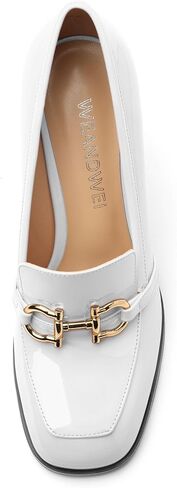 Women's Chunky Heel Square Toe Pumps, Heel High Loafers for Women, Office Commuter Party Prom Single Shoes in Kuwait