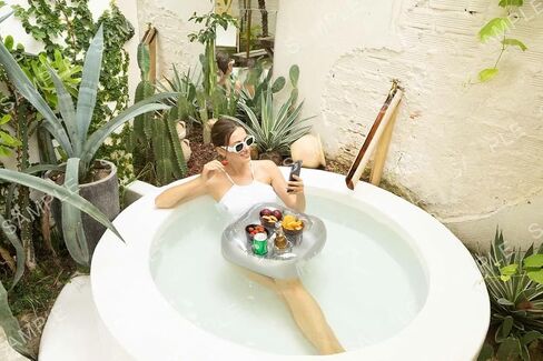 Inflatable Floating Drink Holder Large Capacity,Drink Float for Pool Party Beach (Gray Velvet) in Saudi Arabia