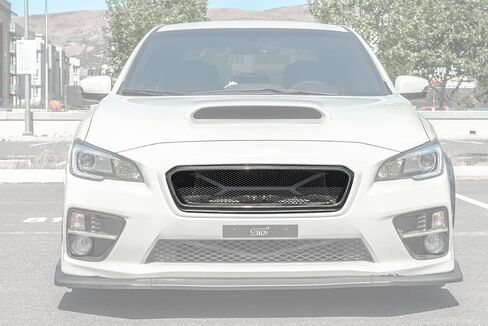 Replacement For 2015-2017 Subaru WRX & STi Models | JDM ChargeSpeed CS Style Front Bumper Upper Grille Guard Vent Cover (ABS Plastic - Matte Black) in Saudi Arabia