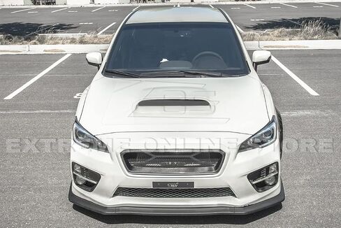 Replacement For 2015-2017 Subaru WRX & STi Models | JDM ChargeSpeed CS Style Front Bumper Upper Grille Guard Vent Cover (ABS Plastic - Matte Black) in Saudi Arabia