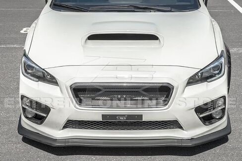 Replacement For 2015-2017 Subaru WRX & STi Models | JDM ChargeSpeed CS Style Front Bumper Upper Grille Guard Vent Cover (ABS Plastic - Matte Black) in Saudi Arabia