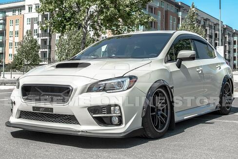 Replacement For 2015-2017 Subaru WRX & STi Models | JDM ChargeSpeed CS Style Front Bumper Upper Grille Guard Vent Cover (ABS Plastic - Matte Black) in Saudi Arabia