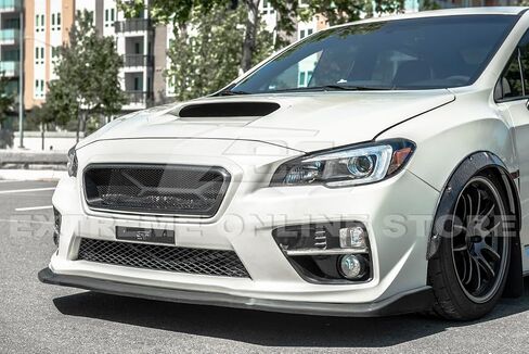 Replacement For 2015-2017 Subaru WRX & STi Models | JDM ChargeSpeed CS Style Front Bumper Upper Grille Guard Vent Cover (ABS Plastic - Matte Black) in Saudi Arabia