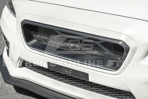 Replacement For 2015-2017 Subaru WRX & STi Models | JDM ChargeSpeed CS Style Front Bumper Upper Grille Guard Vent Cover (ABS Plastic - Matte Black) in Saudi Arabia
