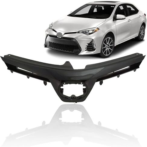 Pront Pumper العلوي الشبكة الشبكية السوداء اللامعة بديل متوافق مع 2017-2019 Toyota Corolla SE/XSE Models Sedan 53102010C0 ، To1200423 in Kuwait