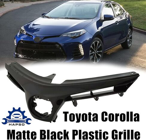 Pront Pumper العلوي الشبكة الشبكية السوداء اللامعة بديل متوافق مع 2017-2019 Toyota Corolla SE/XSE Models Sedan 53102010C0 ، To1200423 in Kuwait