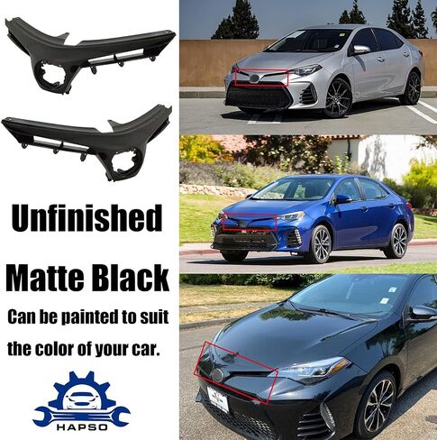 Pront Pumper العلوي الشبكة الشبكية السوداء اللامعة بديل متوافق مع 2017-2019 Toyota Corolla SE/XSE Models Sedan 53102010C0 ، To1200423 in Kuwait